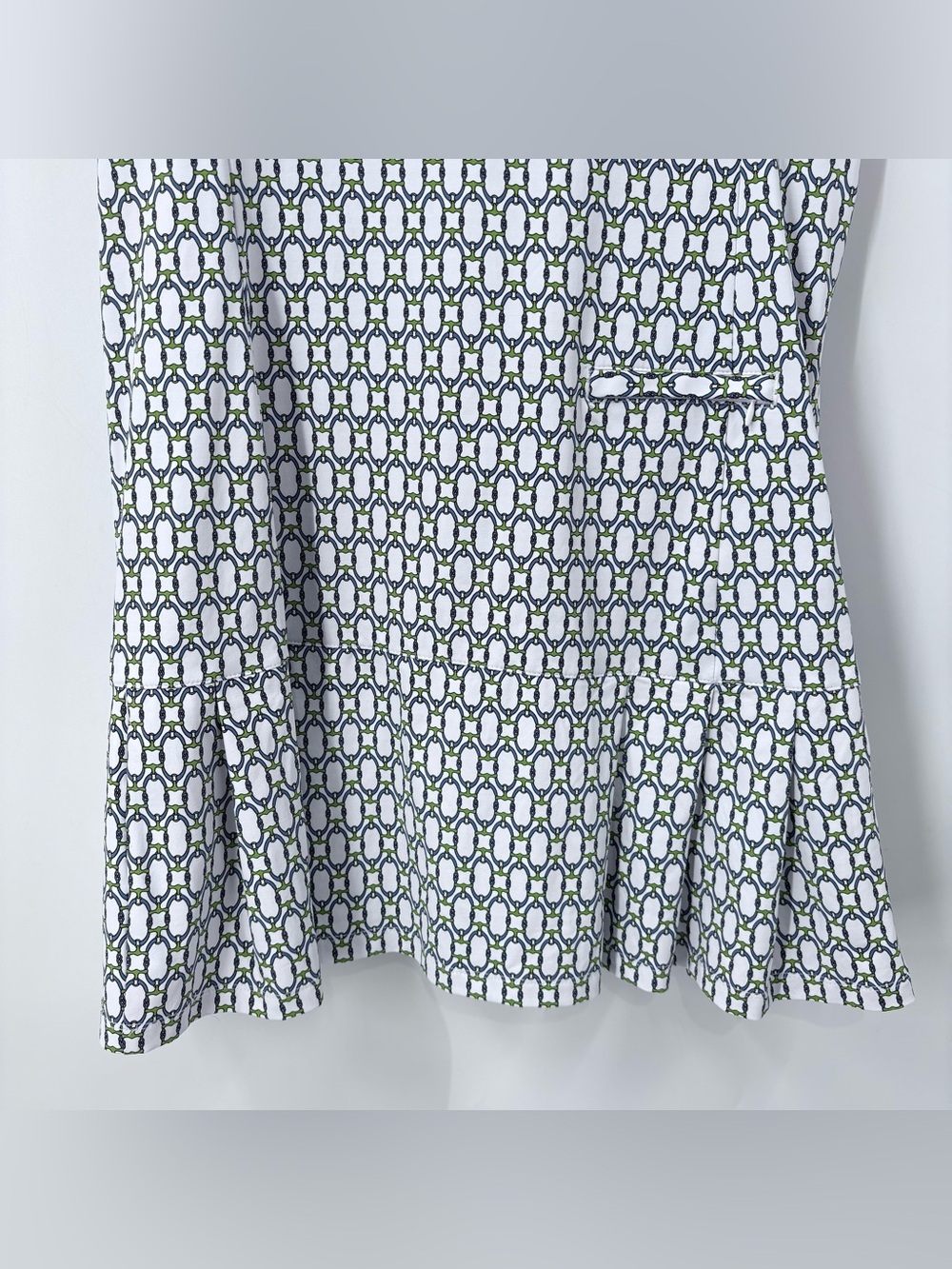 J. McLaughlin White Blue Green Signet Lock Dorte Dress - Picture 16 of 16